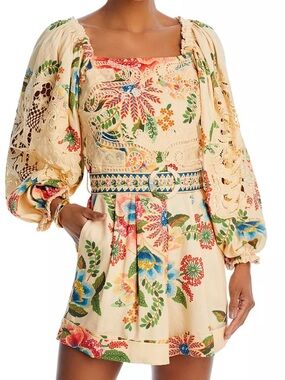NWOT Farm Rio Delicate Garden Romper